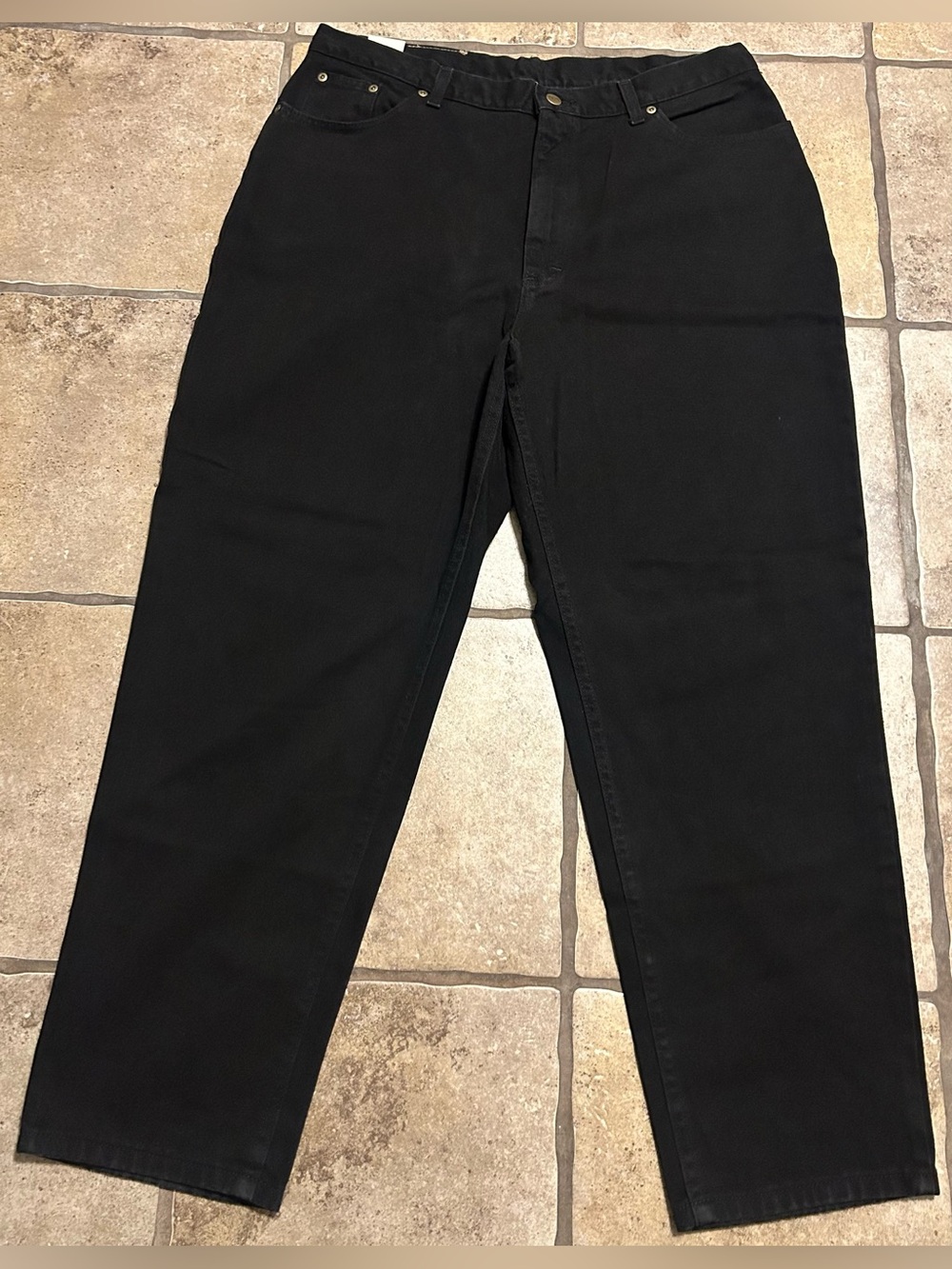 LLBean s457 womens relaxed fit jean black 20 R